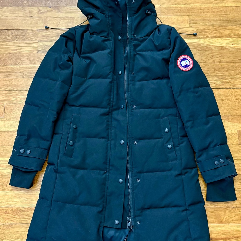 Canada Goose Dark Puffer Coat with Hood